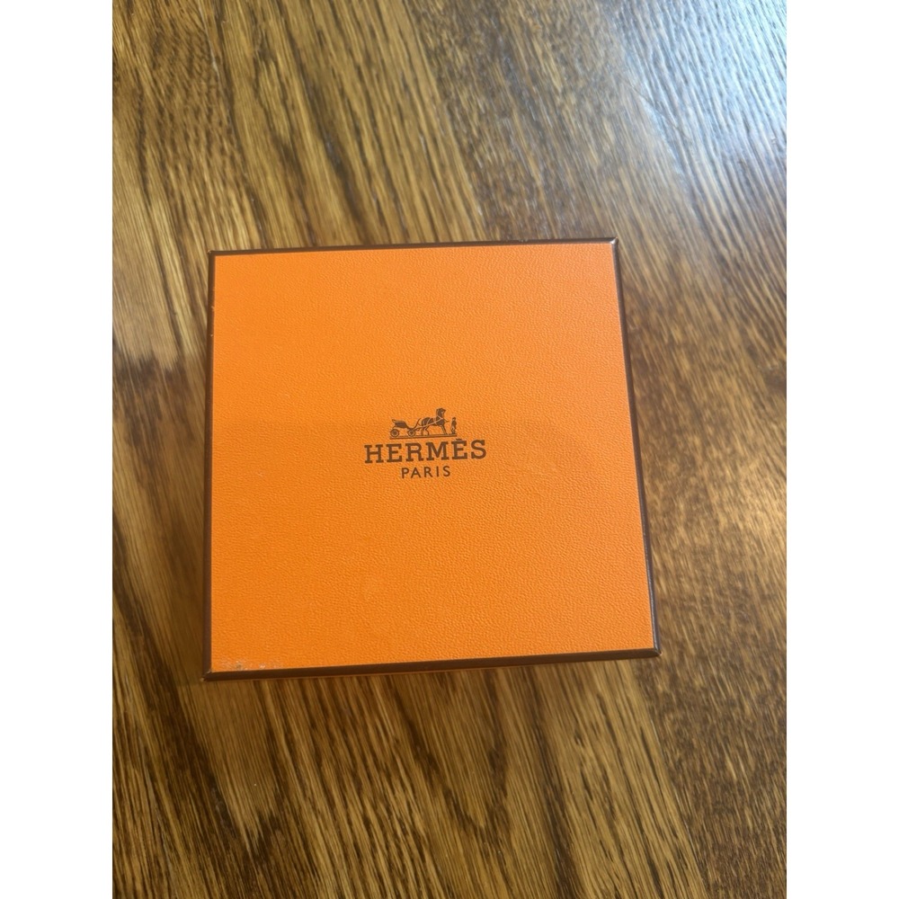 Hermes Authentic Empty Small Orange Jewelry Box 3.5"x3.5"x1.25"